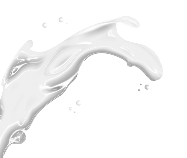 Pouring milk or white liquid created splash