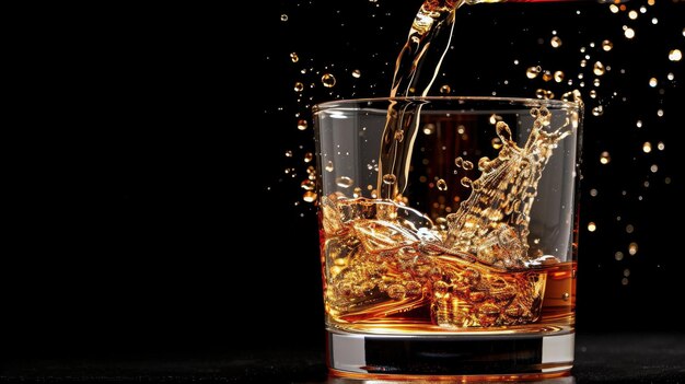 Foto versare il whisky nel bicchiere