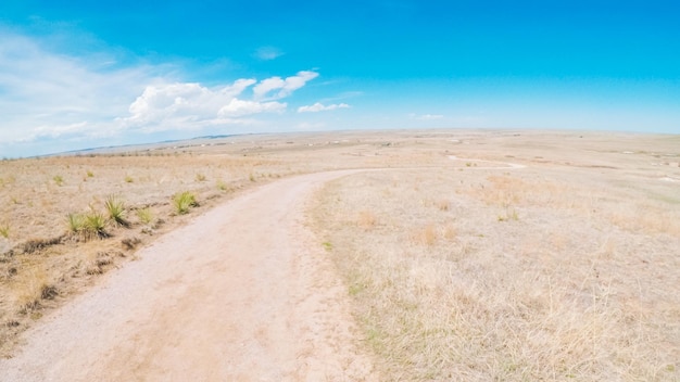 POV point of view - Weekend hiking at Paint Mines Interpretive Park in Colorado.