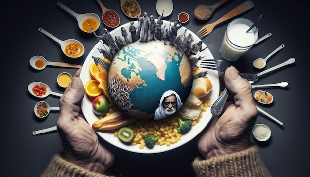 Photo poverty world hungerglobal povertyfood inequality due to the geopolitical situation in the world