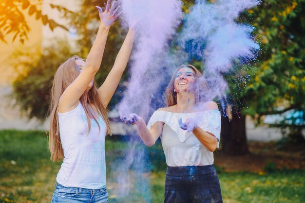 powdered colorful dry background youth