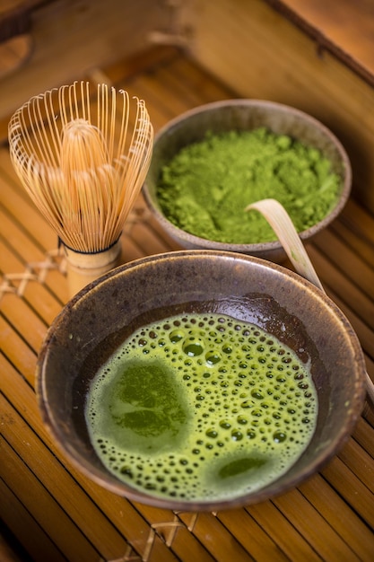 Powdered green tea