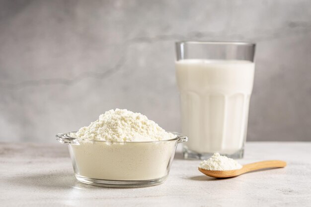 Powdered milk Portion of granulated milk powder