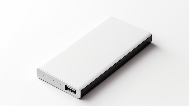 power bank with USB ports isolated on white background