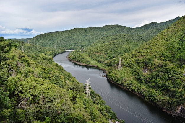 The Power of Bhumibol dam at Tak in Thailand