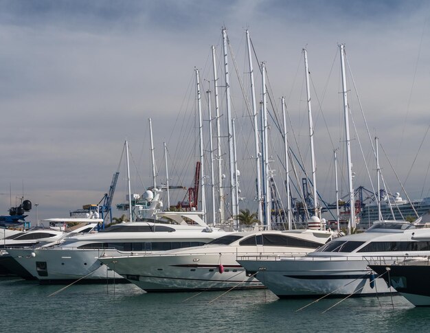 Power Boats in Royal Marina Valencia Spain