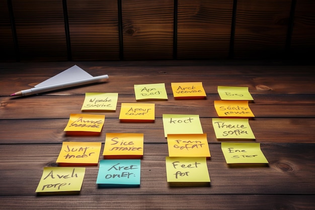 Photo the power of expert advice insights captured on sticky notes fostering success