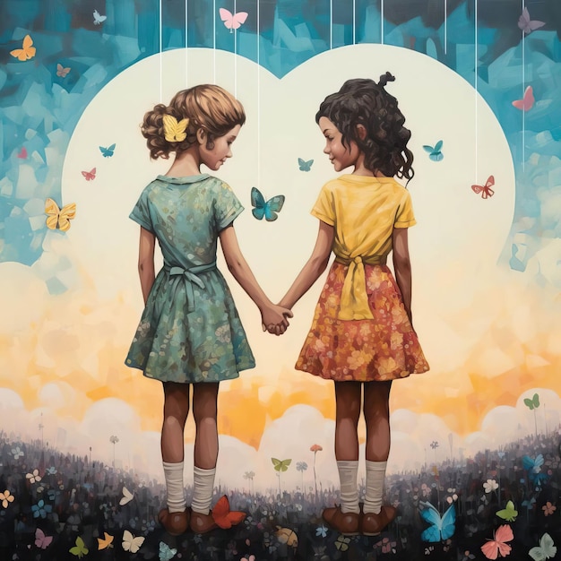 The power of friendship in a vibrant artwork