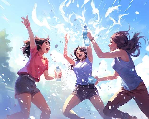 The power of friendship in a vibrant artwork