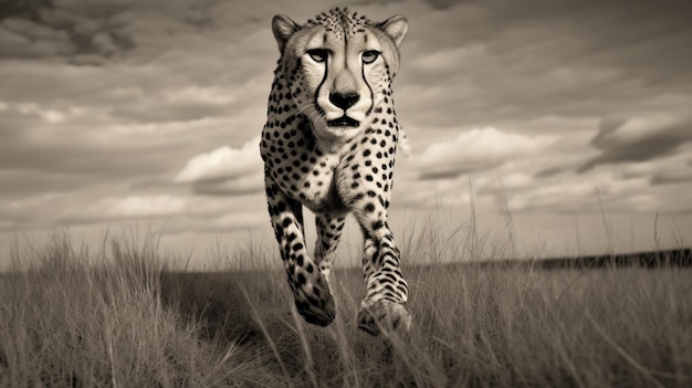 Photo the power and grace of an african cheetah