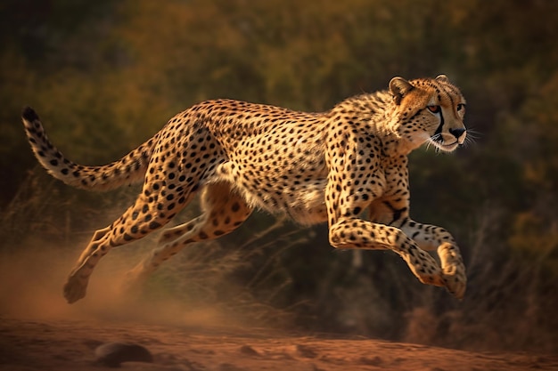 Photo the power and grace of an african cheetah