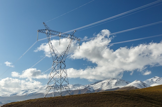 Power line in the mountains