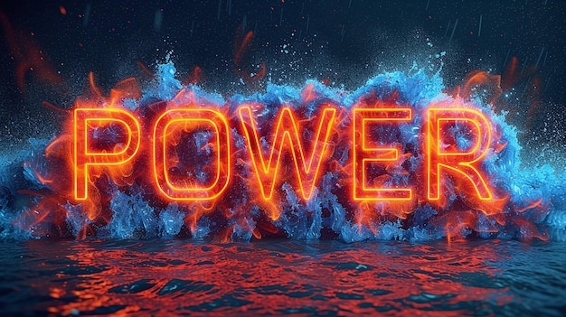 Photo power liquid 3d typography