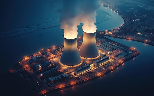 Power plant in the night