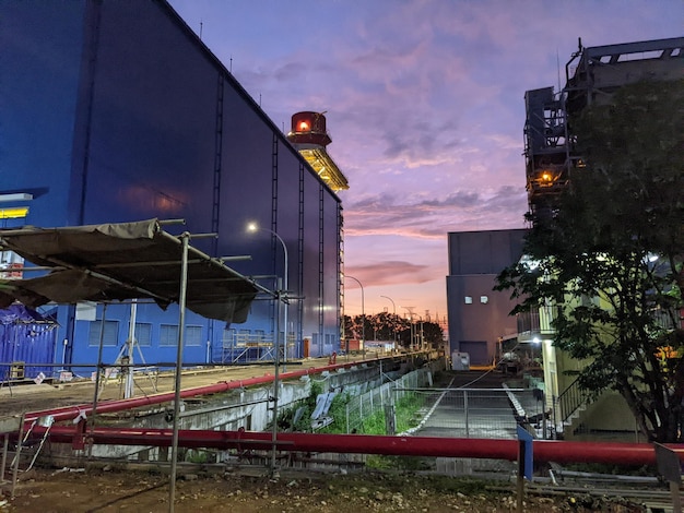 Power plant project with construction work and commissioning plant.