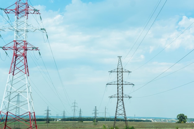 Power pole in the field