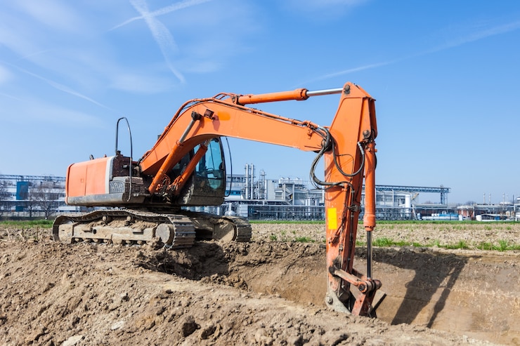 Photo power showel in a construction site