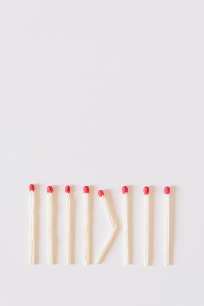 power of social distancing maintain a distance between you and other people matchstick