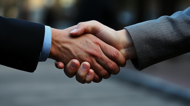 Photo the power of a strong business handshake