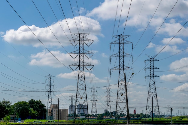 Photo power transmission towers