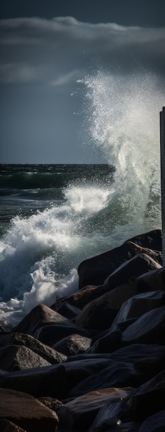 Photo power unleashed natures coastline