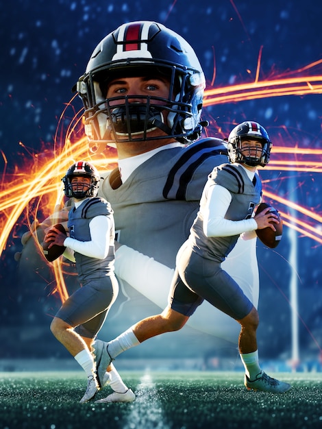 powerful american football superbowl  composition