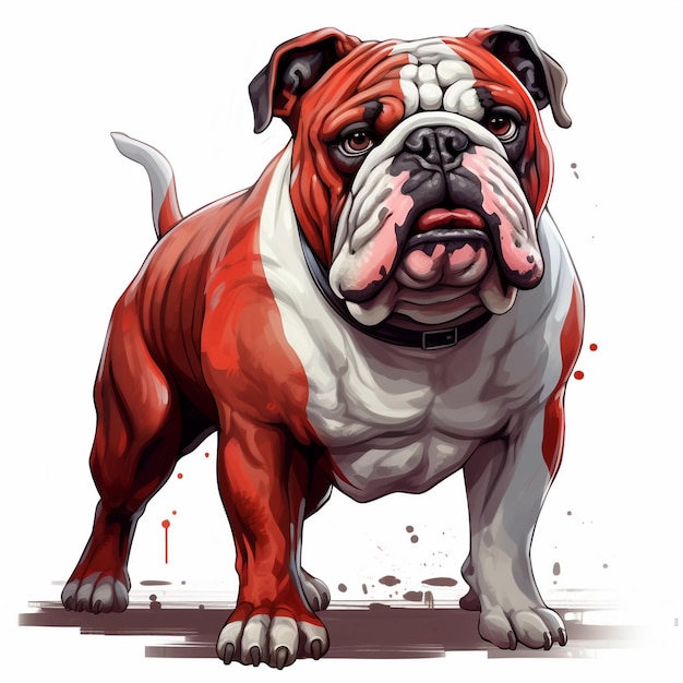 Powerful bulldog logo with a strong expression