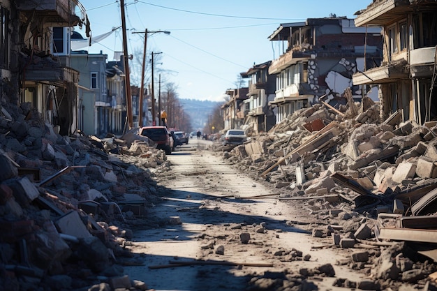 Powerful earthquake showcasing the devastating impact of seismic forces on structures