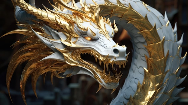 Powerful epic legendary dragon chines new year