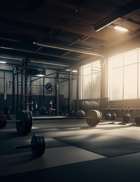 powerful fitness gym background