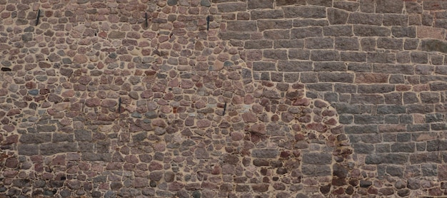 Powerful fortress wall of an old castle