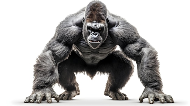 A powerful gorilla with a commanding presence