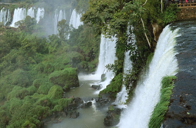 Powerful Iguazu Falls at Argentinian side UNESCO World Heritage in Puerto Iguazu Argentina