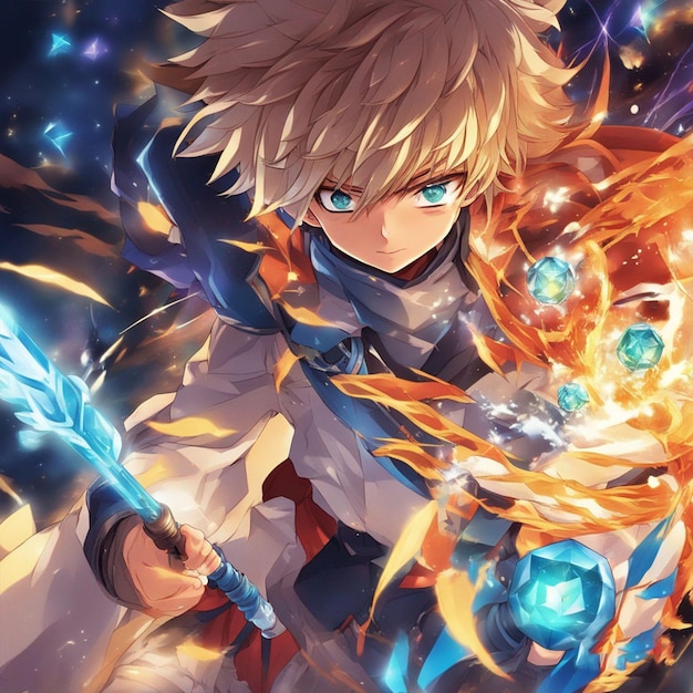 Powerful And Magical Anime Boy Wallpaper