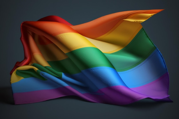 Photo the powerful message of the rainbow flag for the lgbtq community