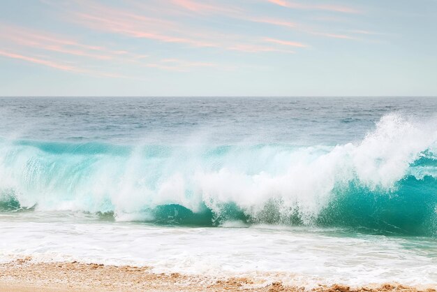 Premium Photo Powerful ocean blue waves against cloudy sky Premium Photo Powerful ocean blue waves against cloudy sky