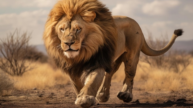 Powerful Portrait Of A Majestic Lion In Striking Detail