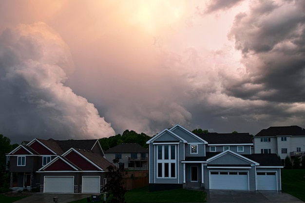 Photo powerful spring storm in rochester minnesota