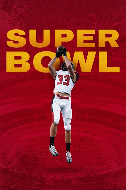 Powerful super bowl collage design