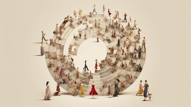 Premium AI Image  A powerful visual representation of gender equality and women empowerment 