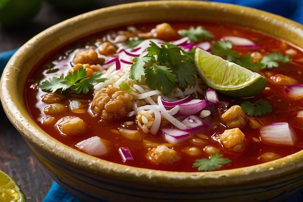 Pozole CloseUp Detailed Look a