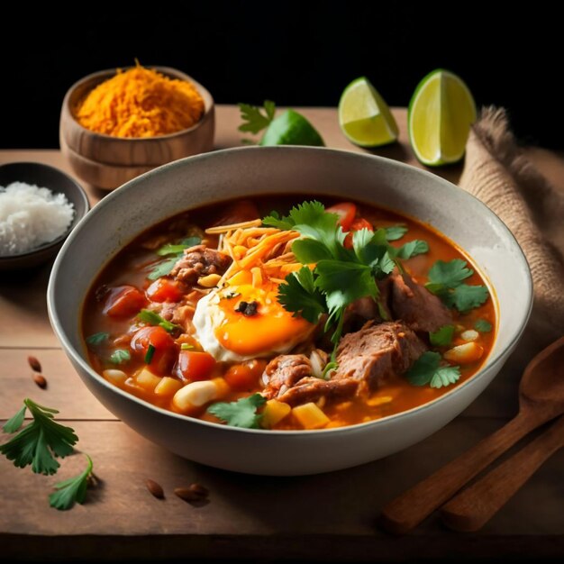 Pozole Mexicaans voedsel beeld