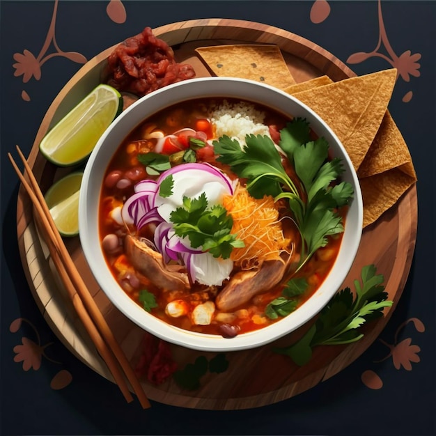 Pozole Mexicaans voedsel beeld