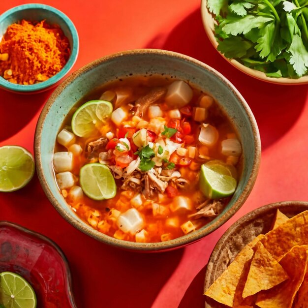 Photo pozole mexican food image