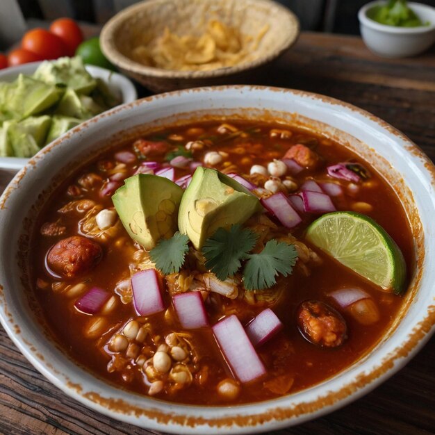 Фото Изображение мексиканской еды pozole