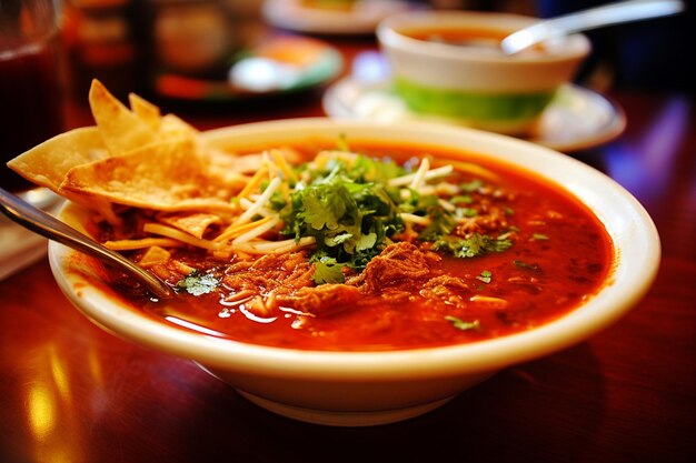 Foto pozole traditionele mexicaanse soep