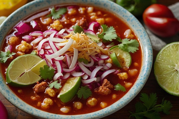 Pozole versieringen levendige accenten