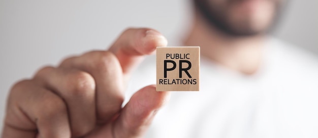 Pr Public Relations bedrijfsconcept