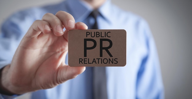 Pr Public Relations bedrijfsconcept