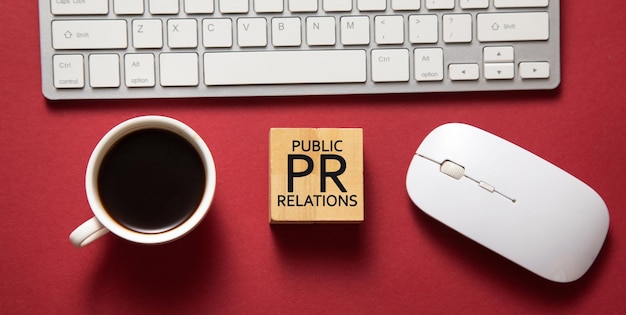 Pr Public Relations bedrijfsconcept